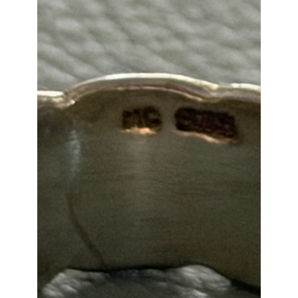 925 Sterling Silver Vintage MC Wavy Wide Band Ring Size 7 #443 - Picture 4 of 6